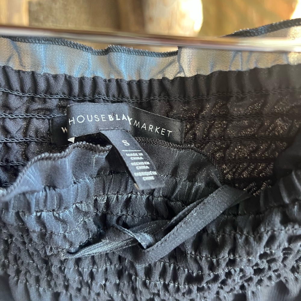 White House Black Market Black Smocked Skirt
